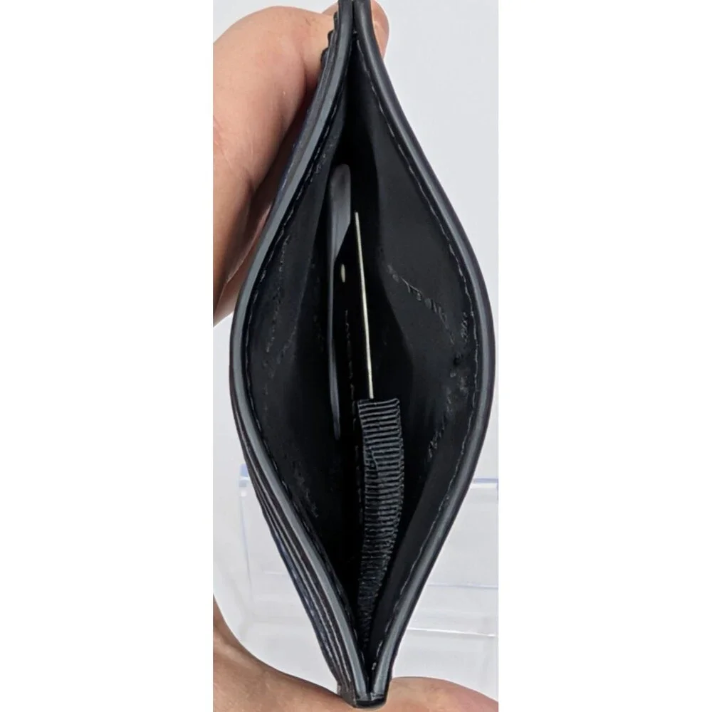 Michael Kors Cooper Tall Leather Card Holder - Navy/Black
